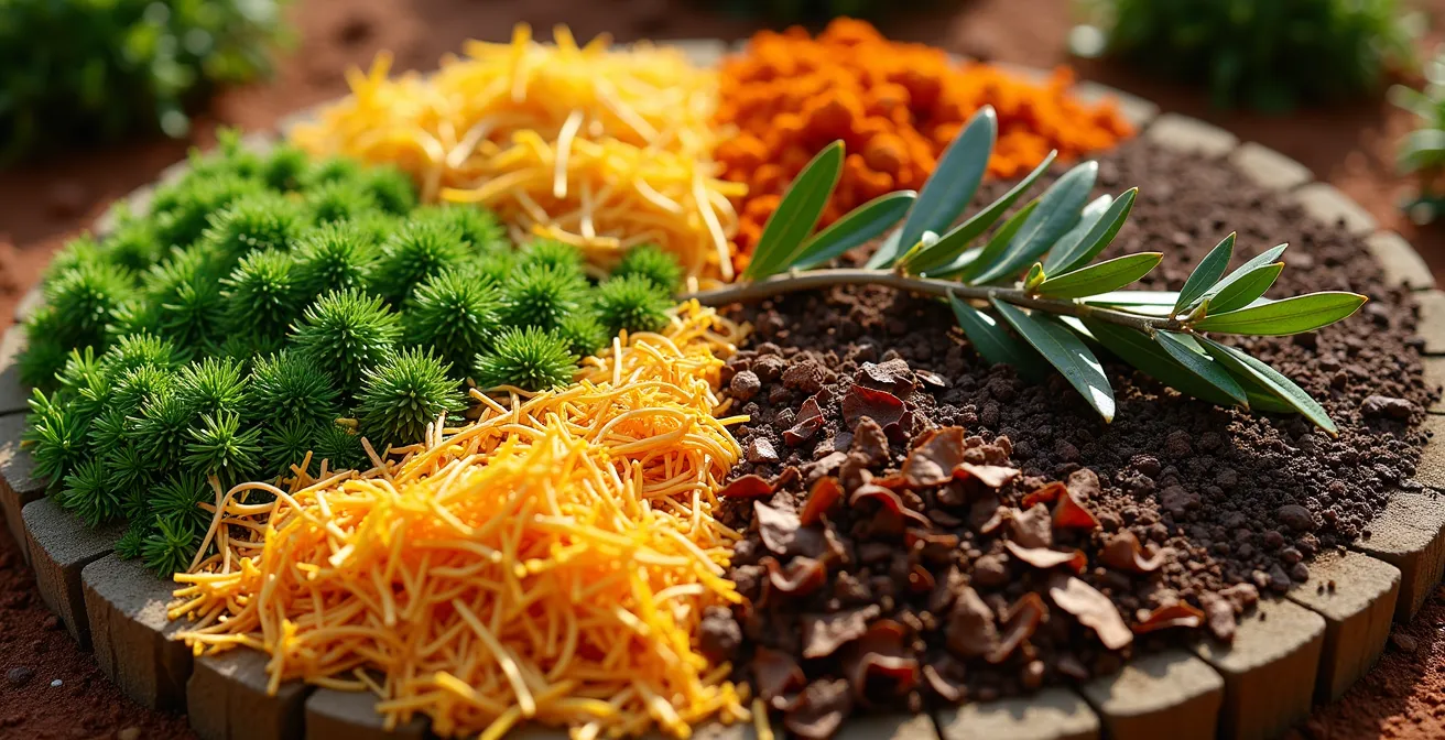 Calendario visual de aplicación de acolchado según estaciones en España