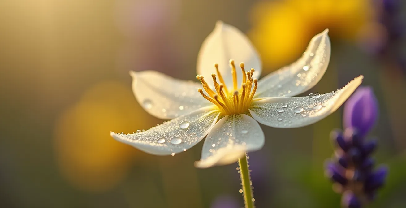 Calendario visual de floración escalonada de plantas nativas españolas para polinizadores