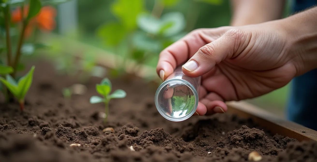 Demostración del método de nivel de agua con manguera transparente para medir desniveles